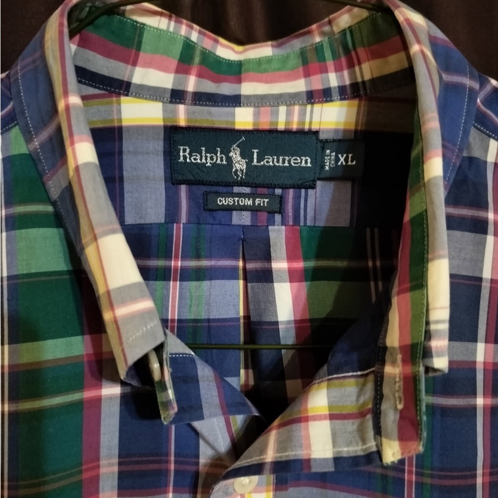 Ralph Lauren Men's Plaid Shirt - Blue, Green, Red